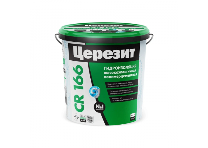 Церезит (Cerezit) CR 166 - полимерцементный состав гидроизоляционный двухкомпонентный эластичный | Профессиональная строительная химия от торгово-строительной компании Про-Дальтранс в Нижнем Новгороде